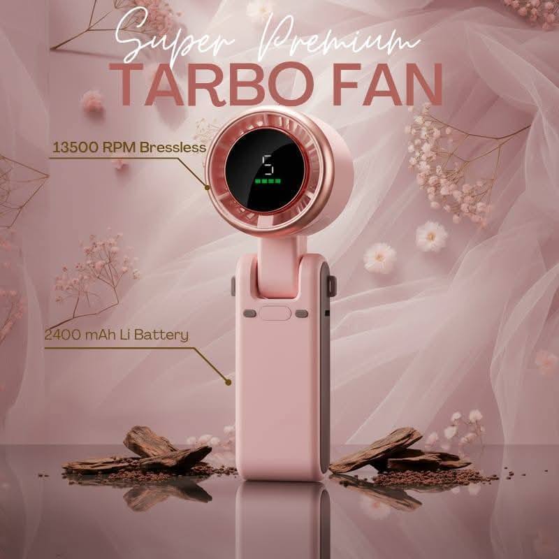 Portable Handheld Mini Fan, Foldable Powerful Winds Turbo Fan