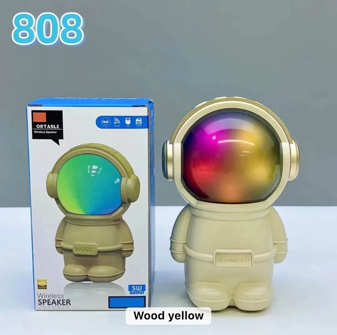 X-808 Astronaut Design Wireless Bluetooth Speaker 👨‍🚀 – 6.8W Output 🔊, Colorful LED Light 🌈, Portable 🎒 and Rechargeable 🔋 – Music Gift Gadget